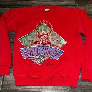 Cincinnati reds 1990s  men’s small Sweatshirt  world champs men’s small boys L